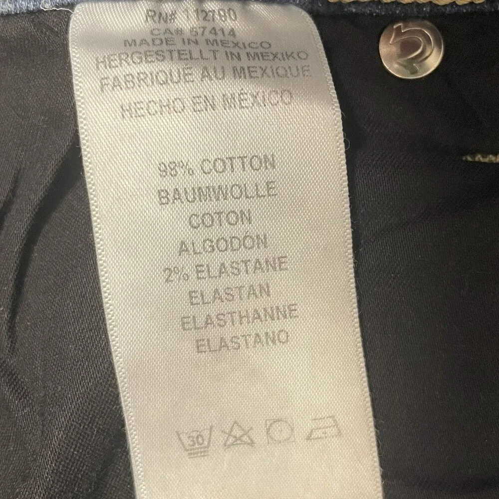 True Religion Jeans Mens 40 x 33 Blue Geno Relaxed Slim SN Flap Stretch 44223